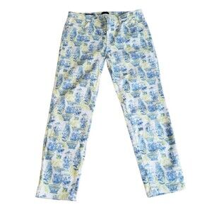 Talbots Stylish Blue and Green Print Women Jeans